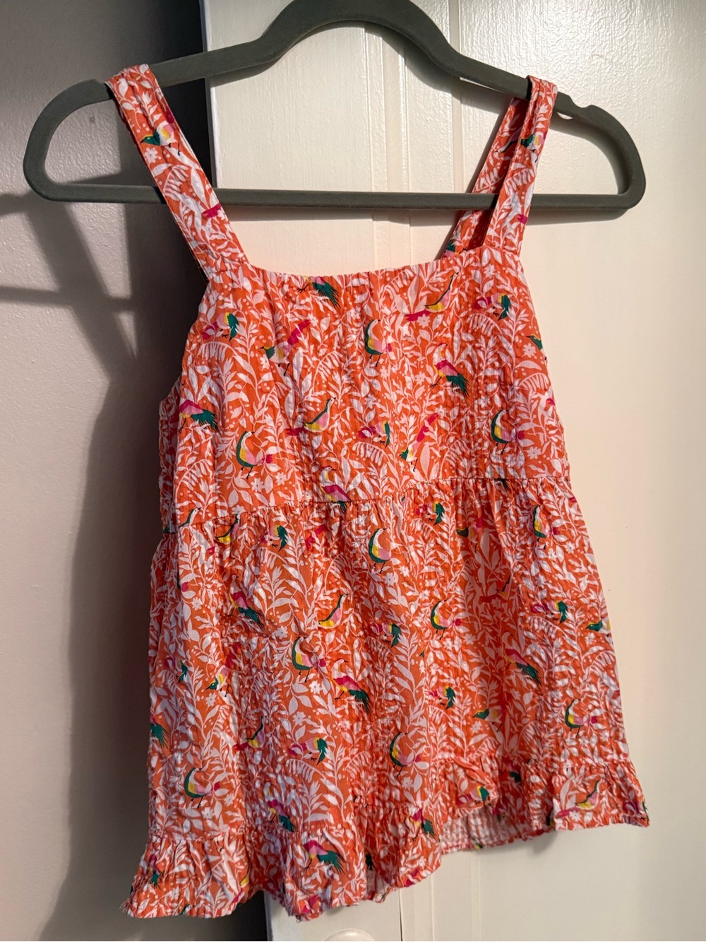 Tropical print top